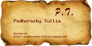 Podhorszky Tullia névjegykártya